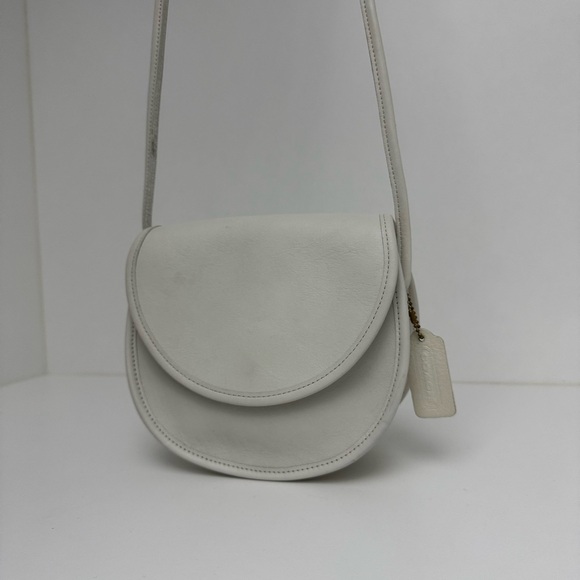 COACH VINTAGE Casey Bag in Bone White with Green Scarf - Picture 4 of 15